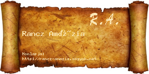 Rancz Amázia névjegykártya